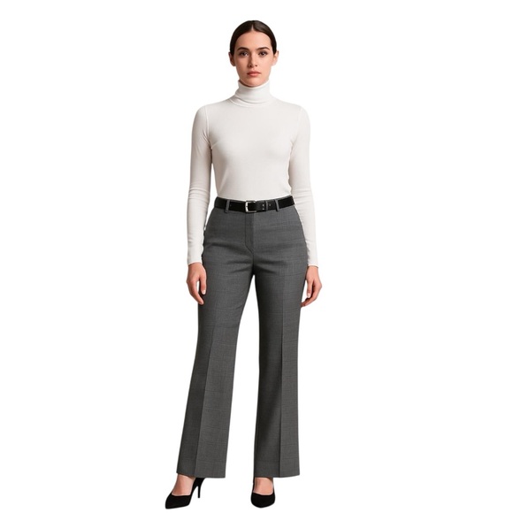 Hilary Radley Pants - Hilary Radley Grey Plaid High Waist Straight Dress Pants 16 X 30 NWOT